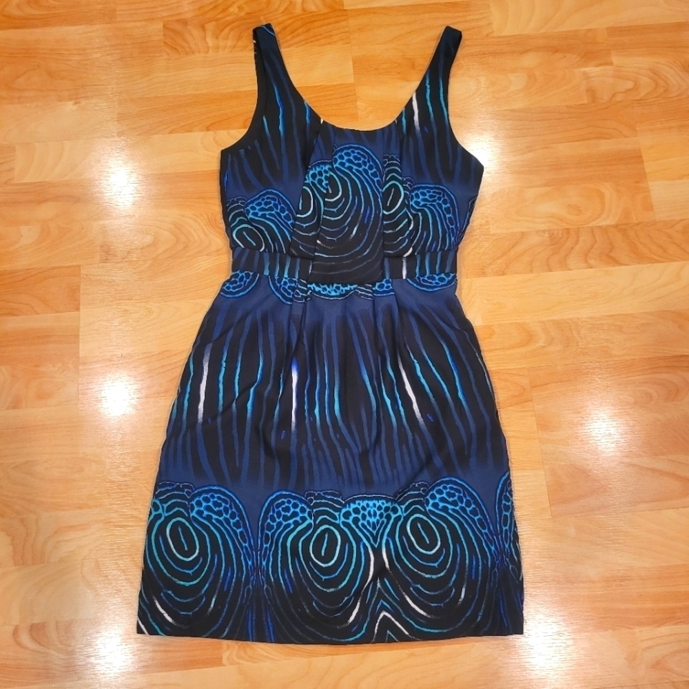 W118 by Walter Baker Sleeveless Mini Dress Blue with Pockets Size XS